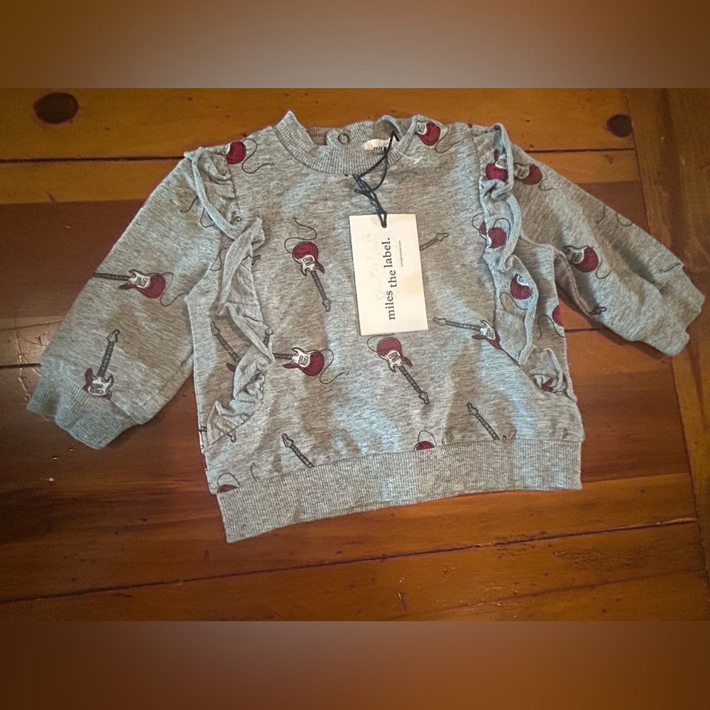 2-6M miles the label sweatshirts NWT - Picture 2 of 8